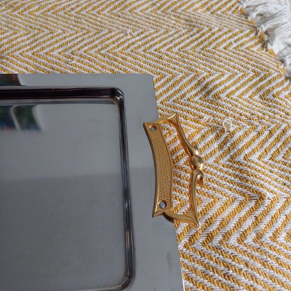 Vintage Kromex Chrome Metal Rectangle Serving Tray - Picture 7 of 7